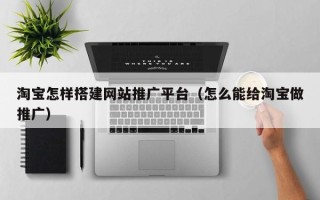 汉中淘宝怎样搭建网站推广平台（怎么能给淘宝做推广）